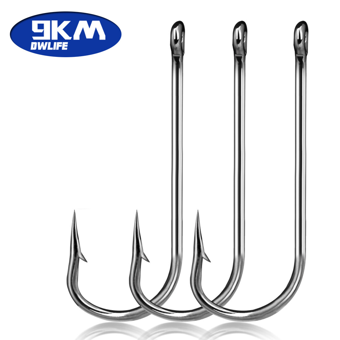 9KM 50Pcs Siwash Hooks Saltwater Fishing Hooks Live Bait Hooks Big Game Hooks