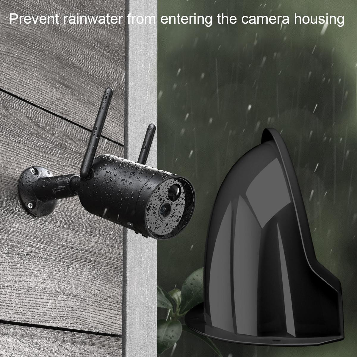 ABS Material Outdoor Camera Rain Cover Waterproof Protective Shield Black