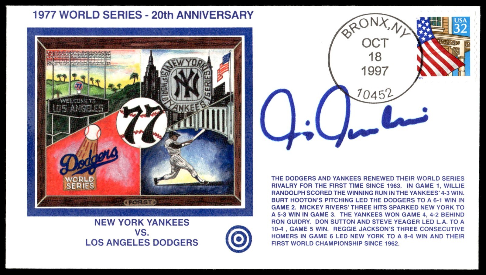 Chris Chambliss Signed FDC Cover AUTO Ltd. WS Cachet MLB NY Yankees 1971 AL ROY!