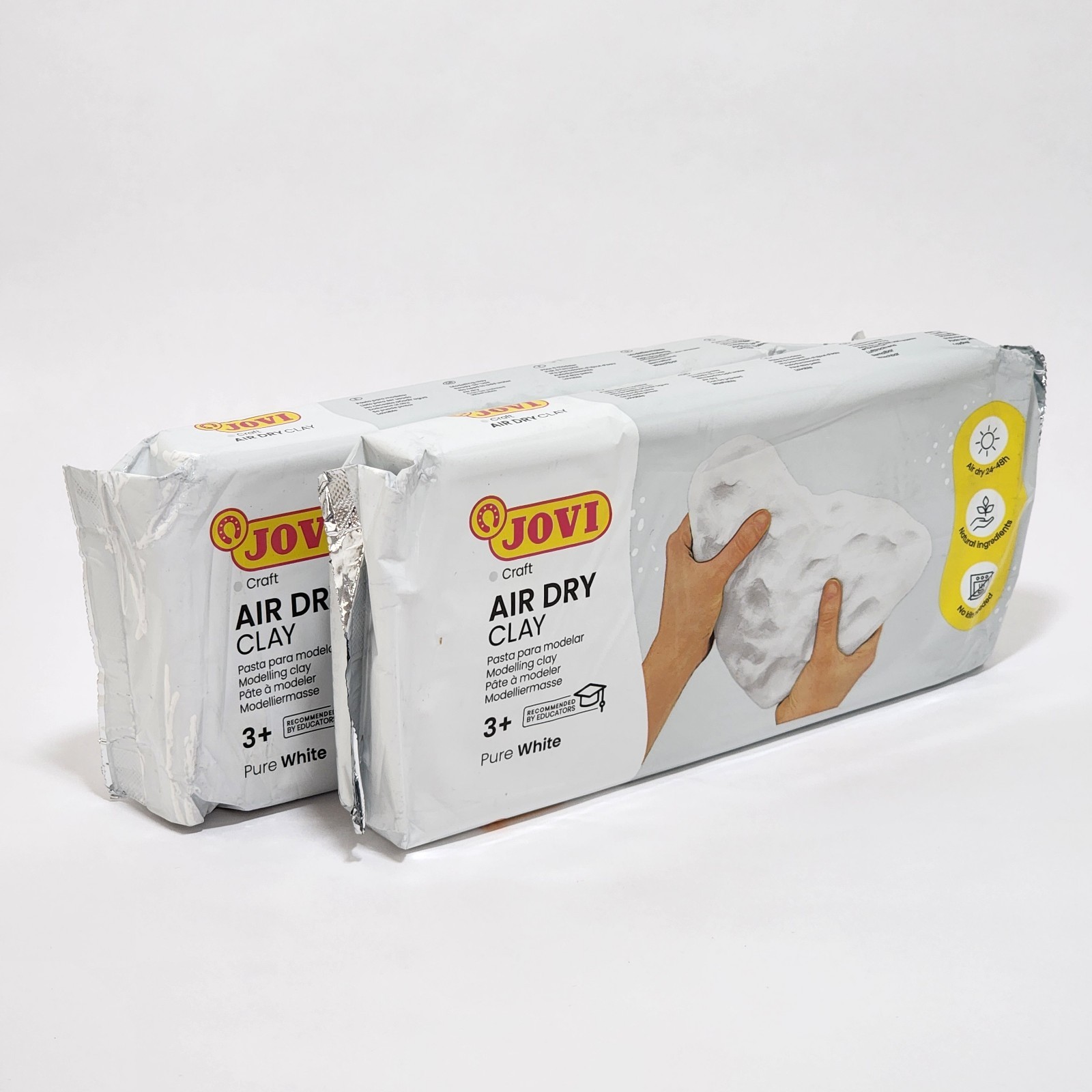 Jovi Air Dry Modeling Clay 1000g Non Toxic High Detail Professional White 2-PK