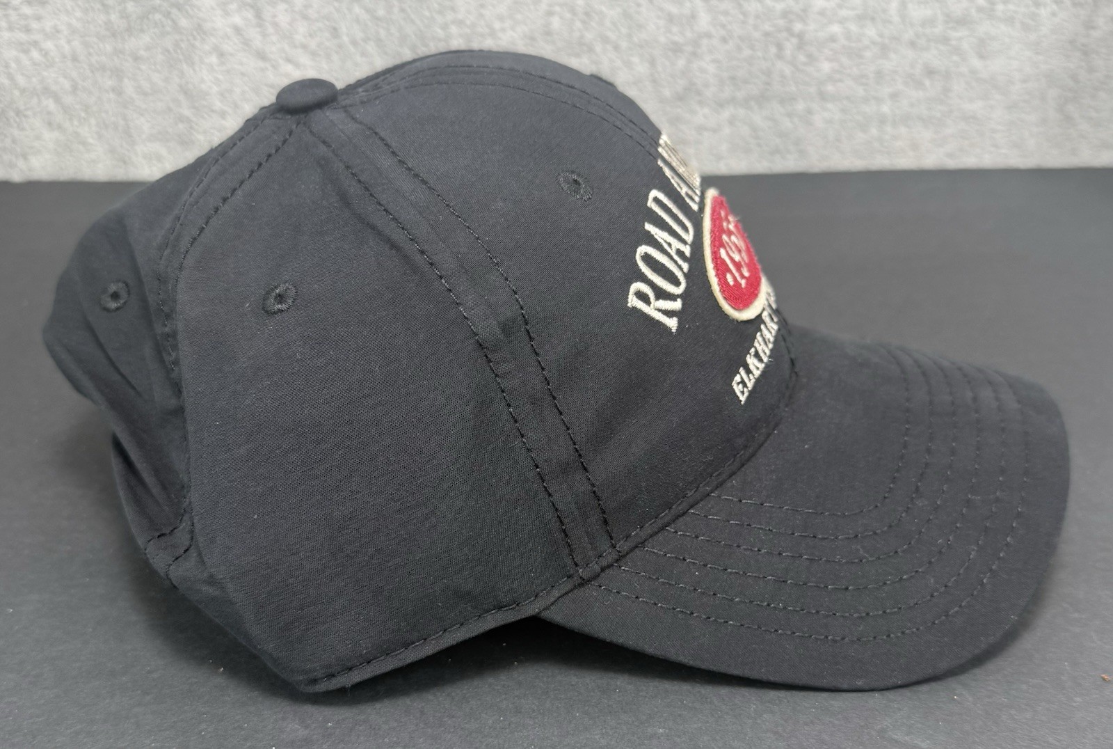 ELKHART LAKE ROAD AMERICA Wisconsin Est 1955 Patch Strapback Hat Cap Black