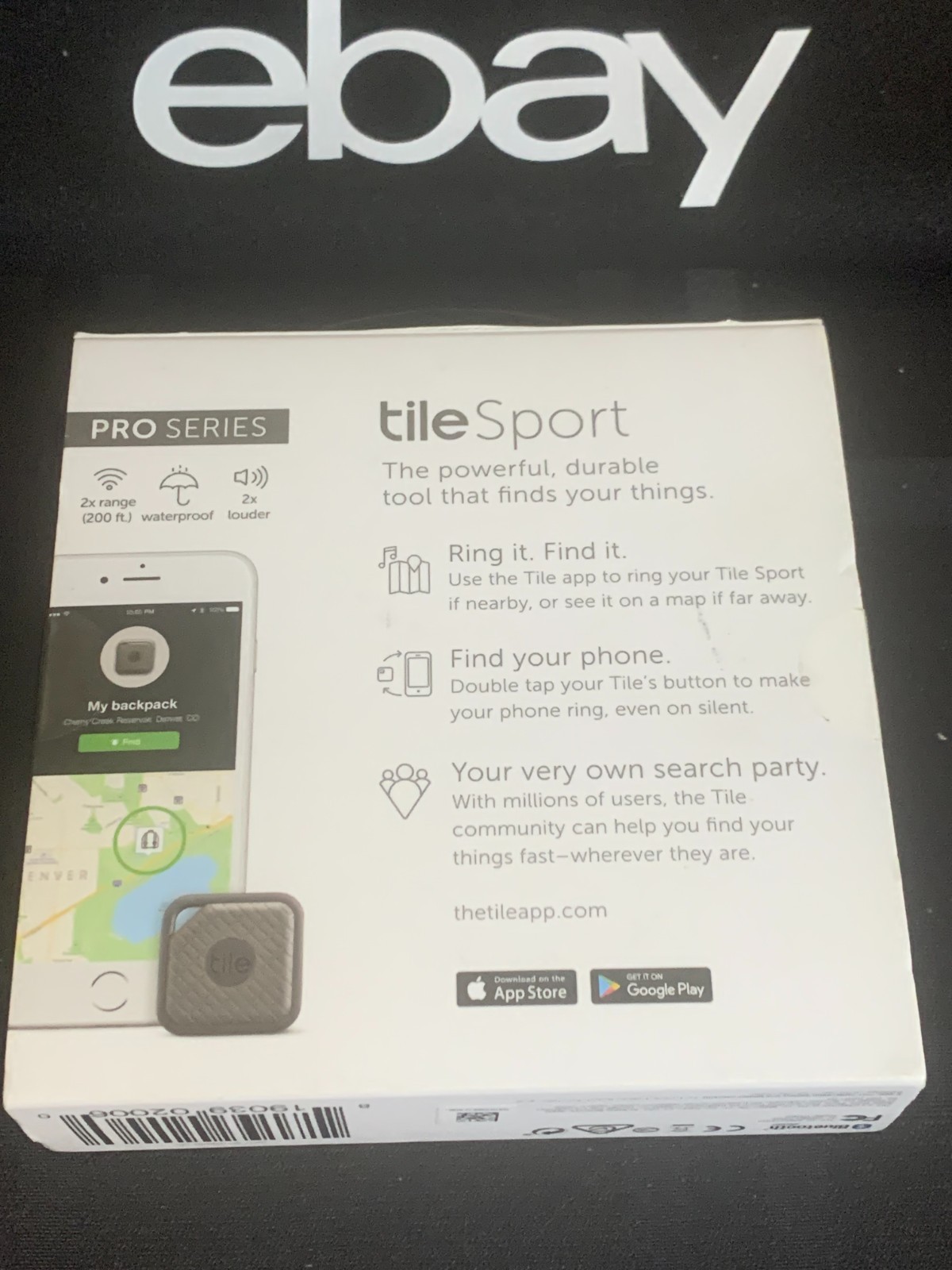 Tile Sport Bluetooth Tracker Pro Series Waterproof & Durable - 1 Tile Gray NEW!
