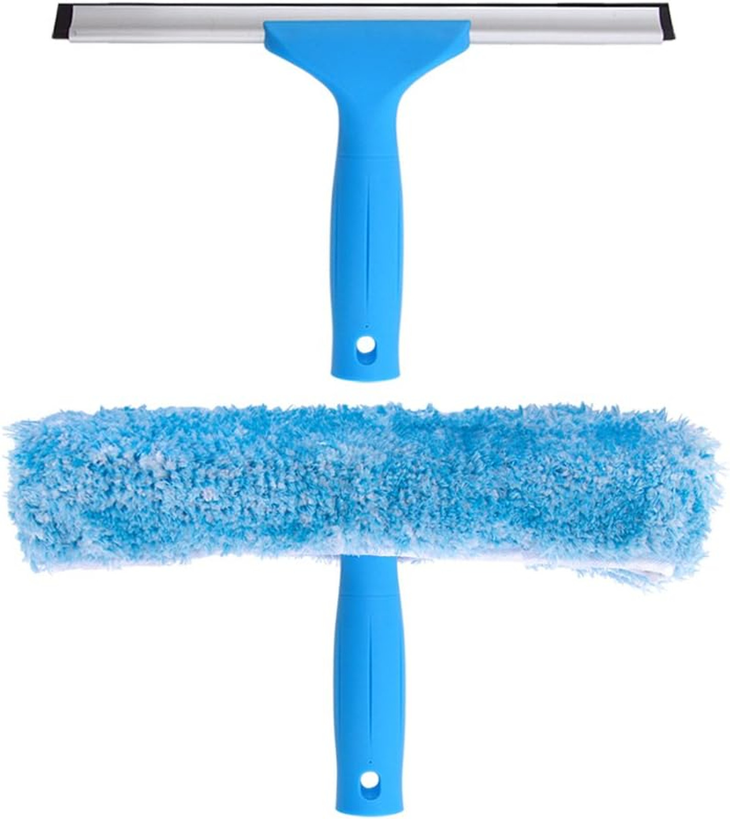 Professional Window Cleaning Squeegee Microfiber Combo 10 Inch, Aluminum Clip
