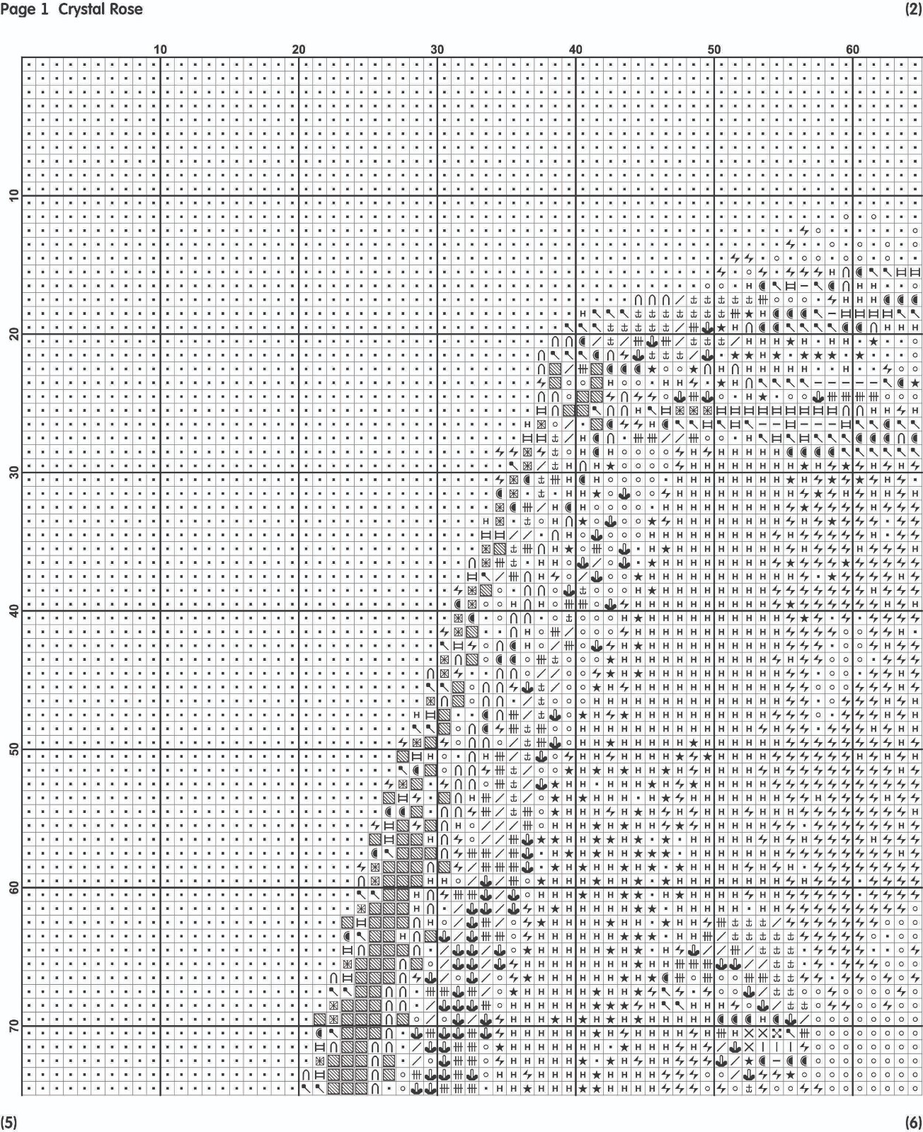 Crystal Rose 1165 - Chart Counted Cross Stitch Pattern Needlework craft