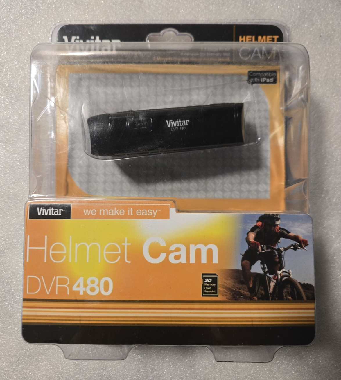Vivitar DVR 480 Helmet Camcorder Recorder Camera Red NEW/SEALED