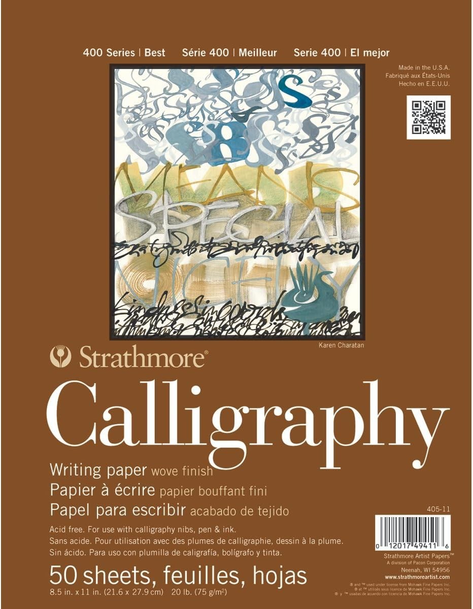 Strathmore 50 Sheet Calligraphy Pad 8.5x11 White