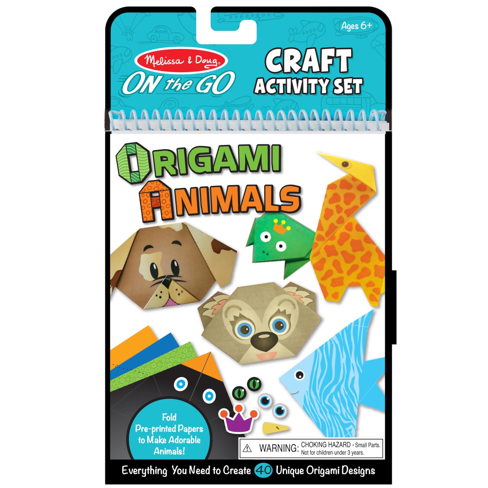 Melissa and Doug Origami Paper Craft Kit 40 Folded Animal Projects Ages 6+