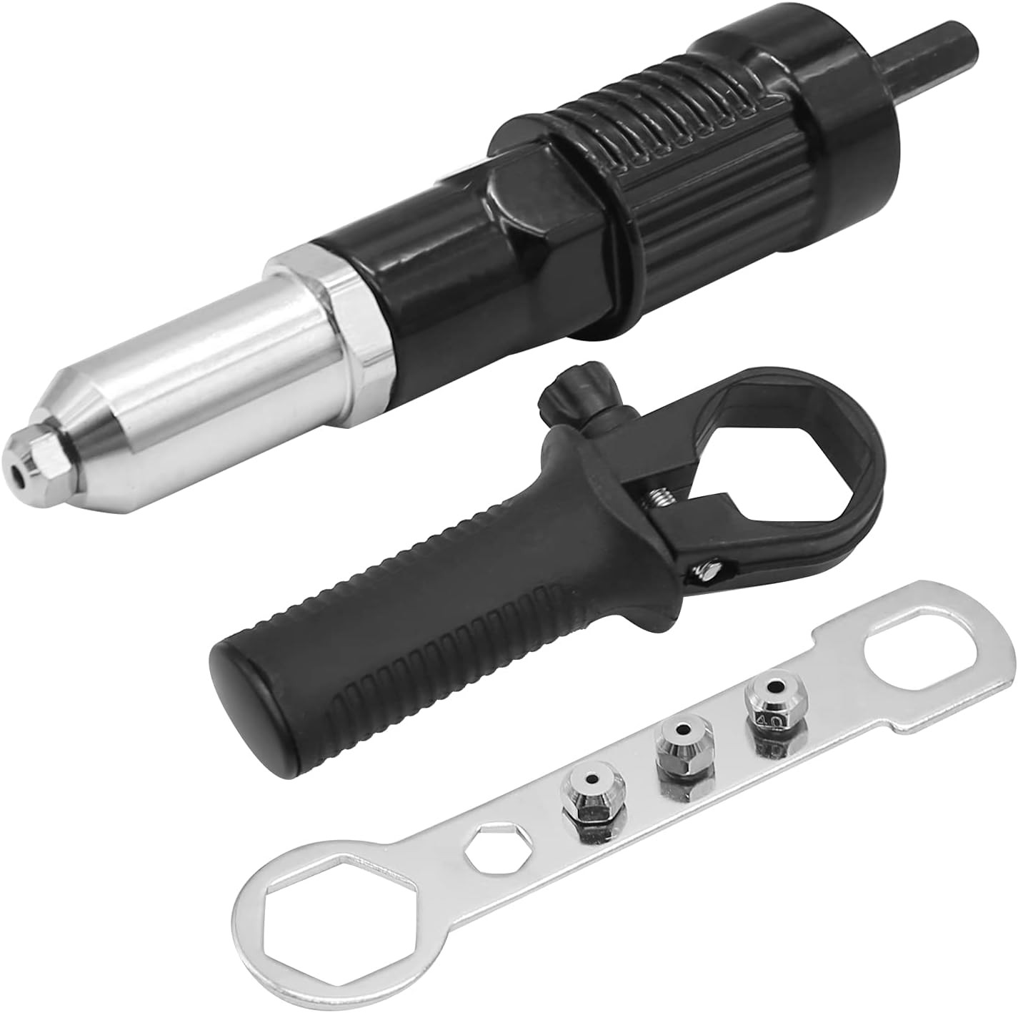 Pop Rivet Gun Tool Drill Attachment Power Kit Cordless...