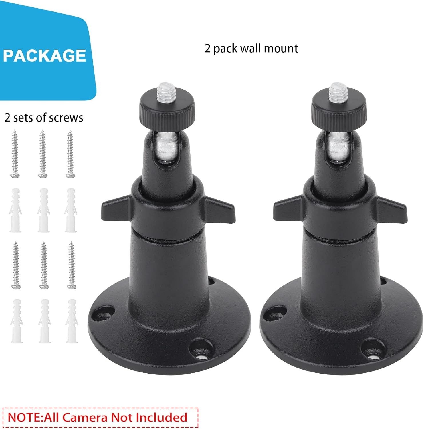 2 Pack Wall Mount Holder for Simplisafe Outdoor Security Camera, 360°Rotation