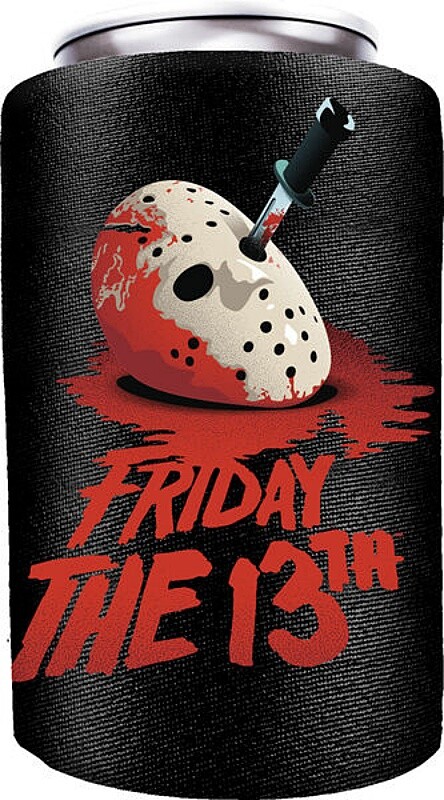 Friday the 13th Movie Hockey Mask w/ Blood & Knife Huggie Can Cooler Koozie NEW