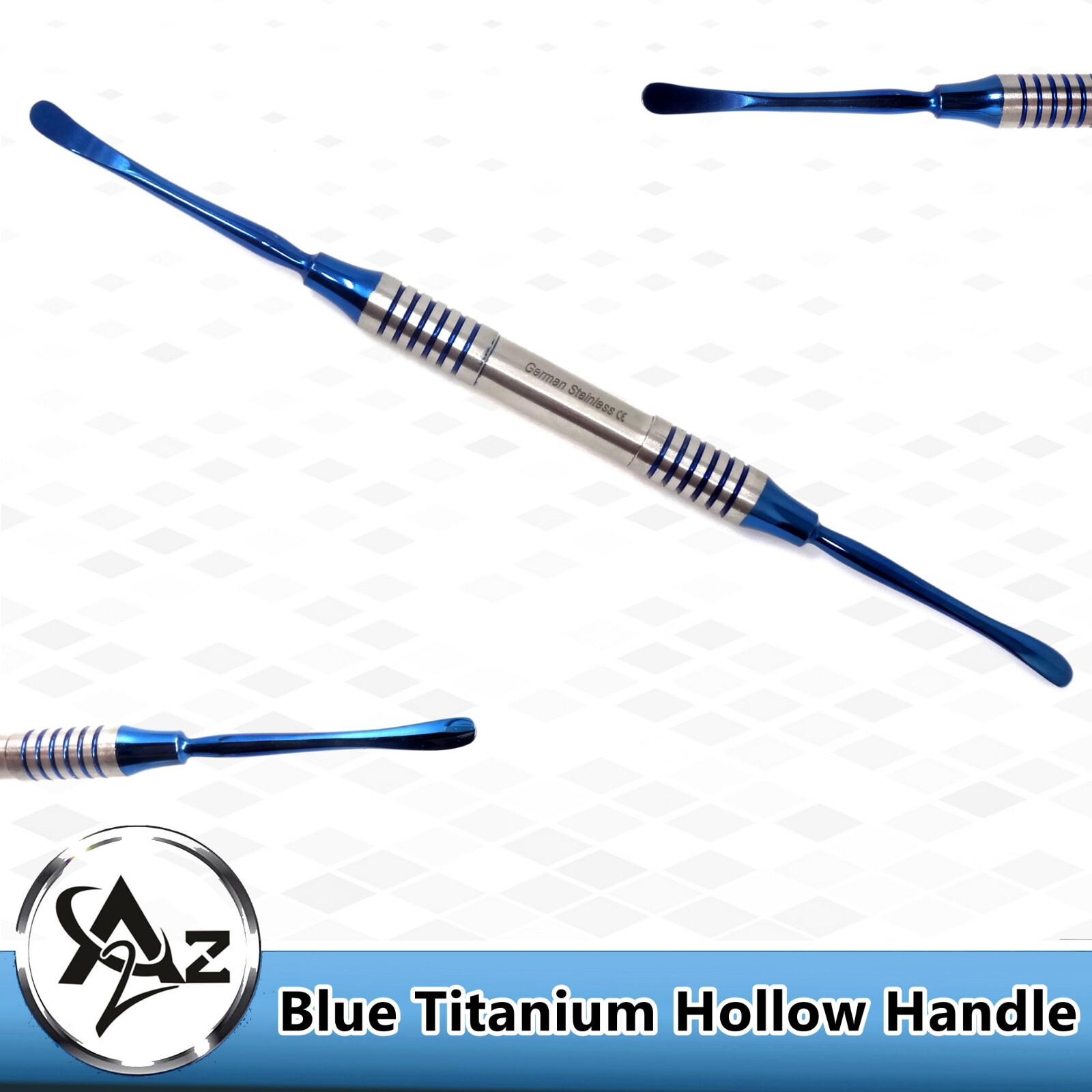2 Freer Elevator + Molt 9 Double Ended Sharp Blunt Neurosurgical Instruments 7"