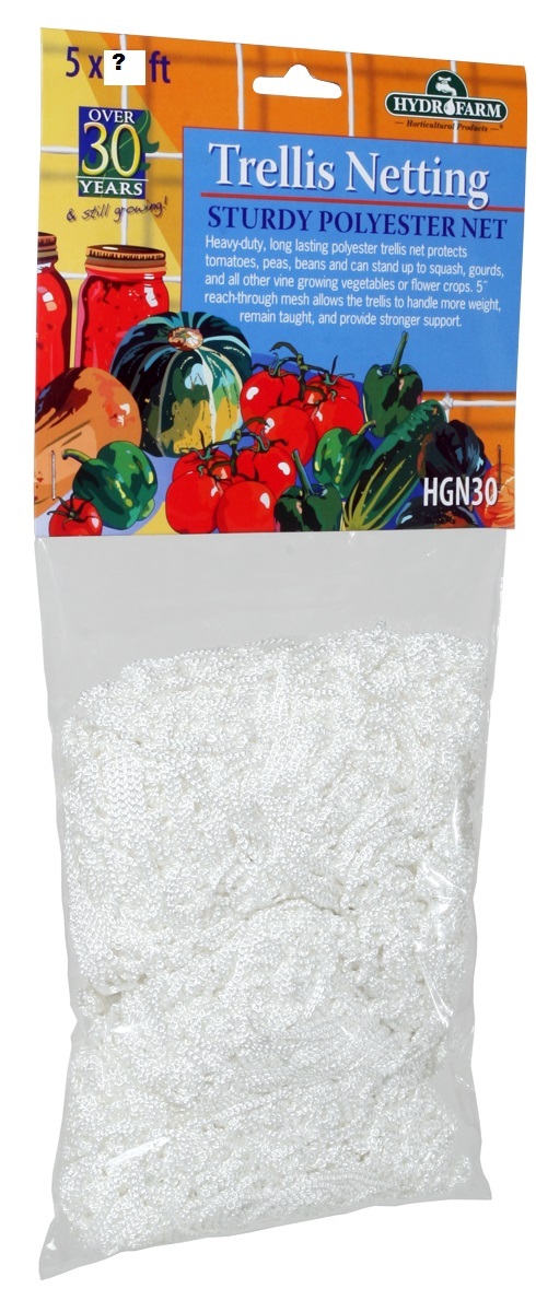 HF Trellis Netting Polyester 6" Mesh 5' x 30' Trellis Plant Support BAY HYDRO
