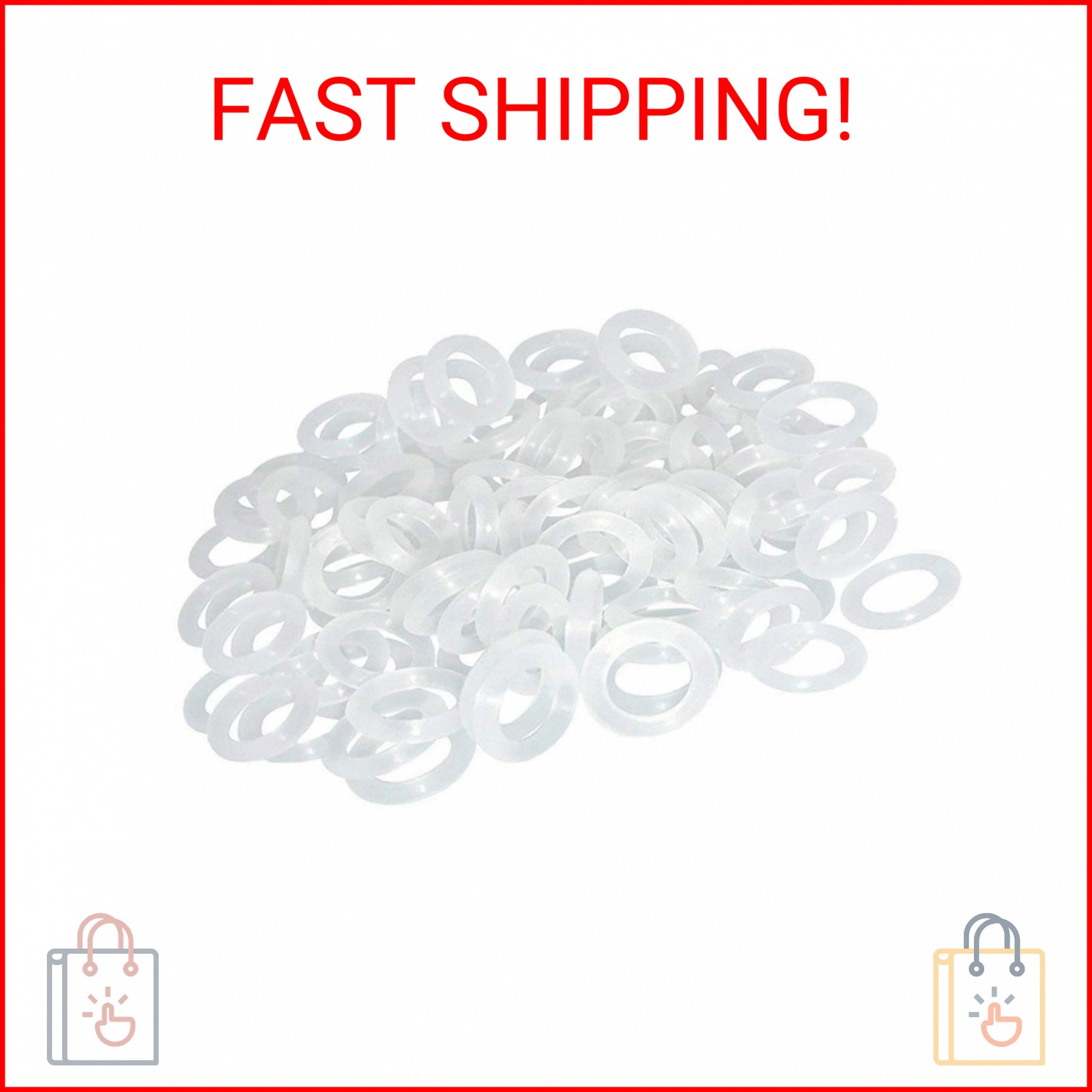 ThreeBulls 120Pcs Clear Rubber O-Ring Keyboard, O-Rings Keycaps, Switch Dampener