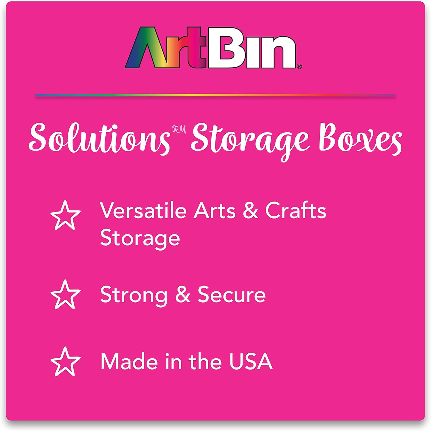 Large Solutions Box Clear Art & Craft Organizer with Dividers - Plastic Stora...