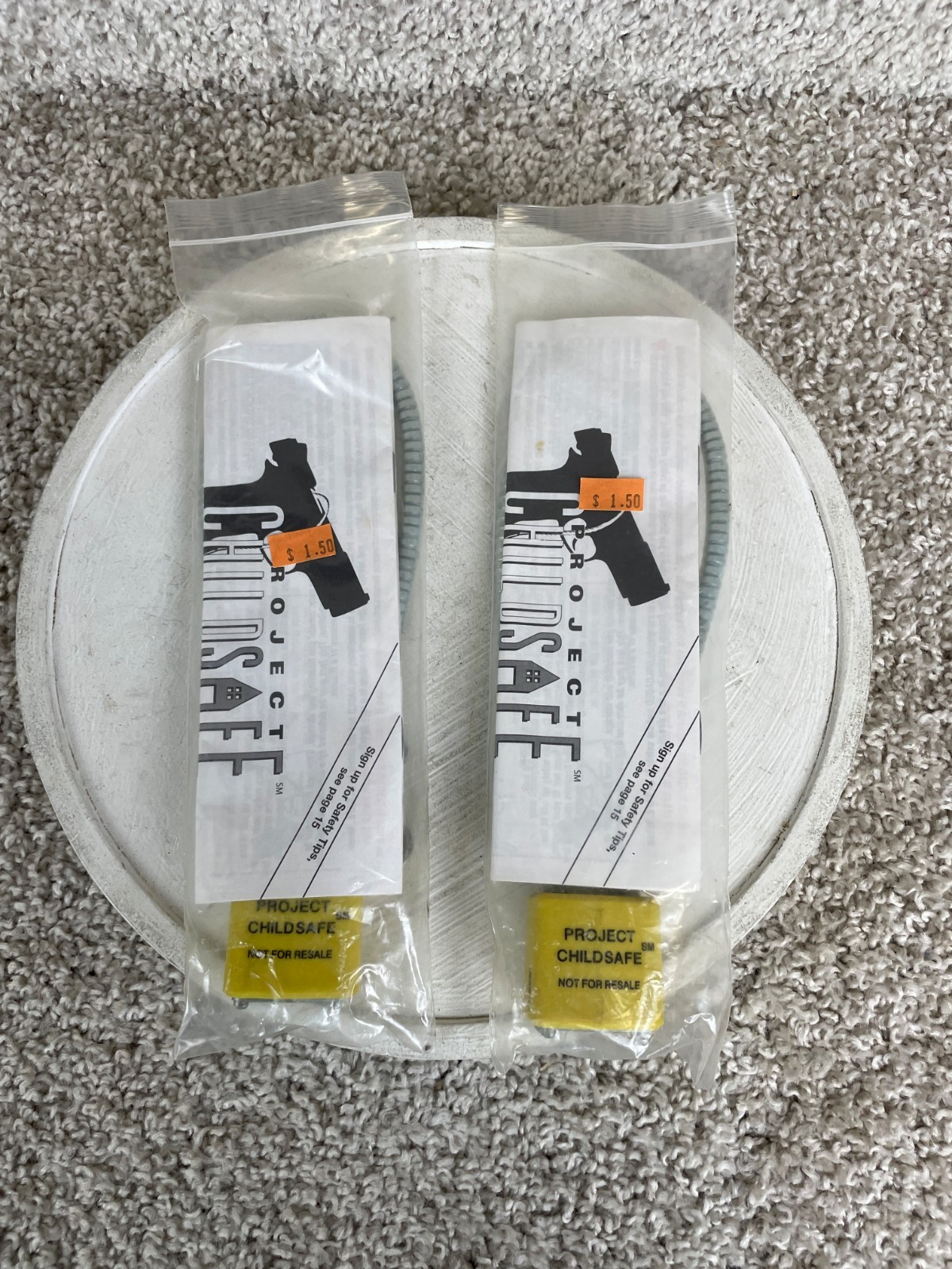 Lot of 2 Project ChildSafe Cable Firearm Safety Gun Lock