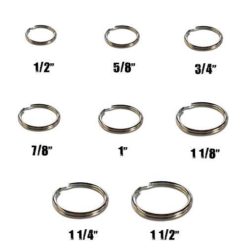 Batz Steel Split Ring Nickel Plate 1/2" 5/8" 3/4" 7/8" 1" 1-1/8" 1-1/4" 1-1/2"