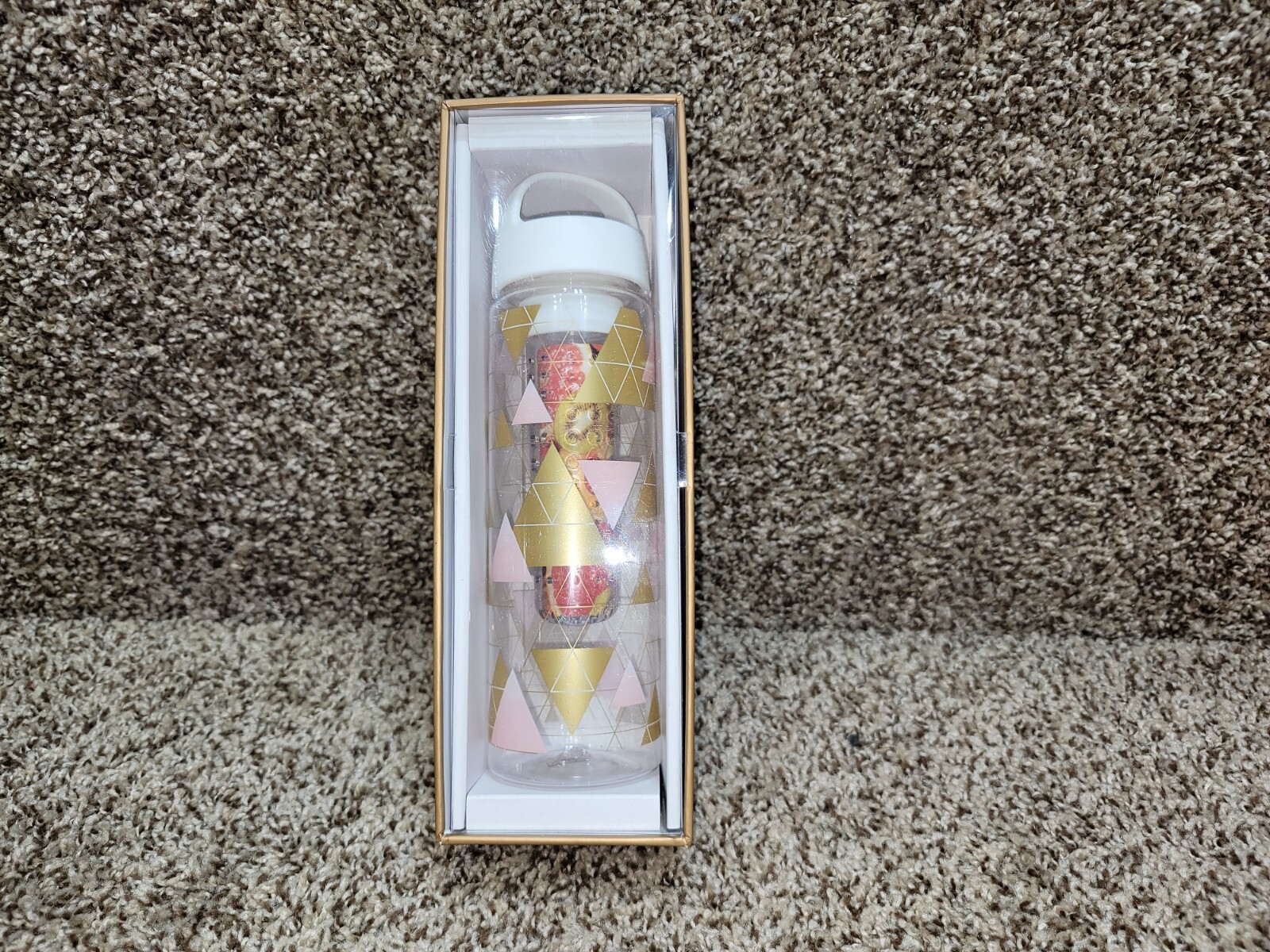 Laura Ashley Water Bottle Fruit Infuser BPA Free Plastic NEW, 24 oz