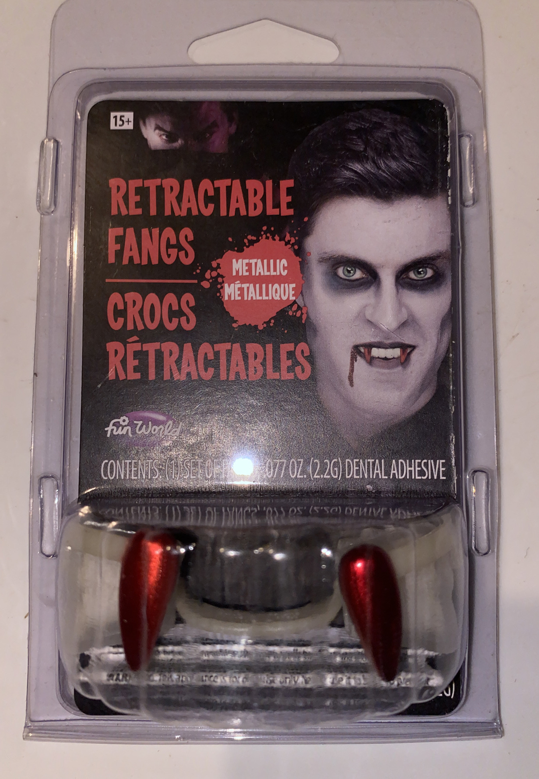 Retractable Vampire Teeth - Fangs - Costume Accessories - Adult Teen - New