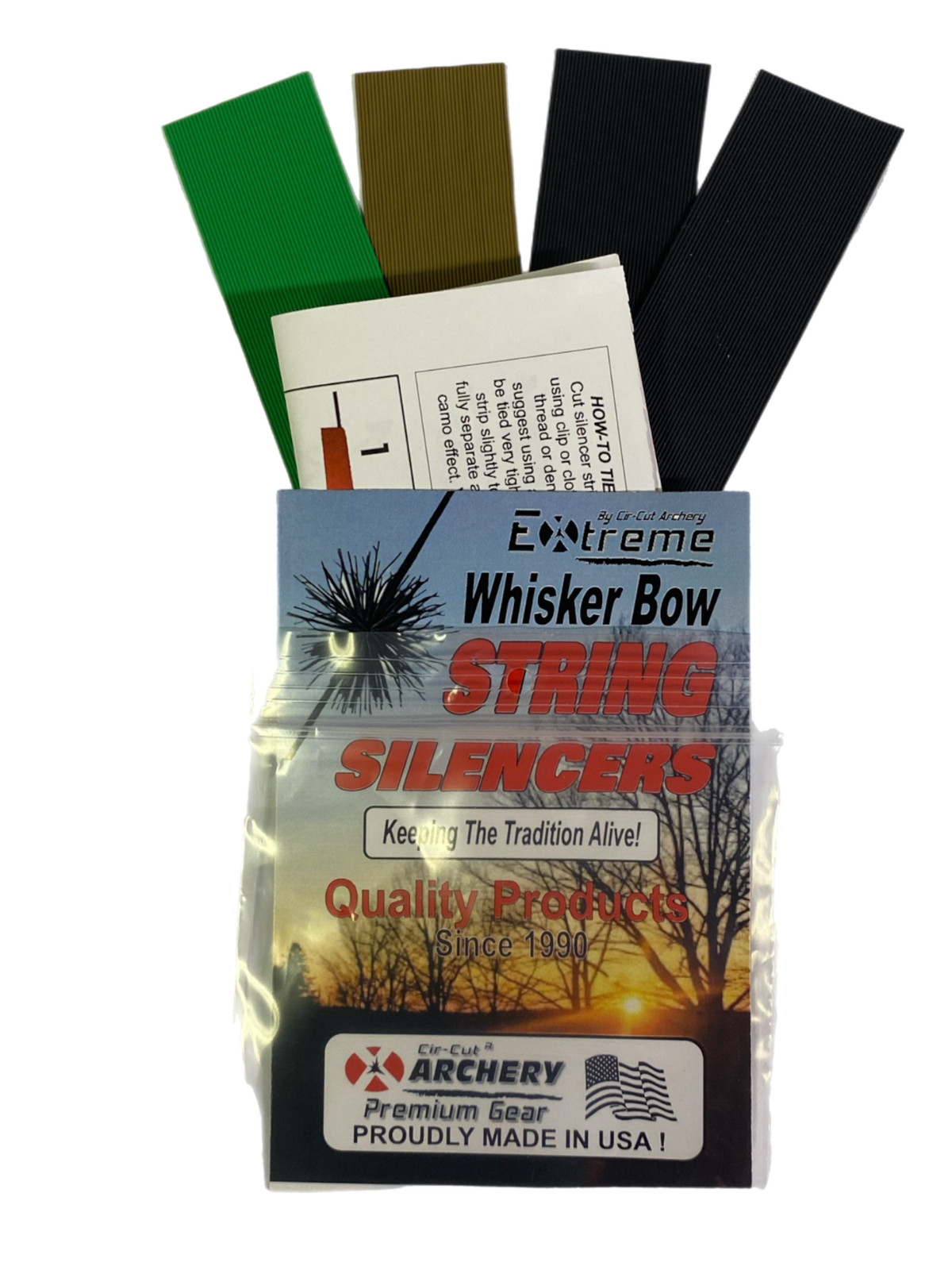 Whisker Bow String Silencer Noise Dampening ARCHERY Compound Recurve CAMO Quiet