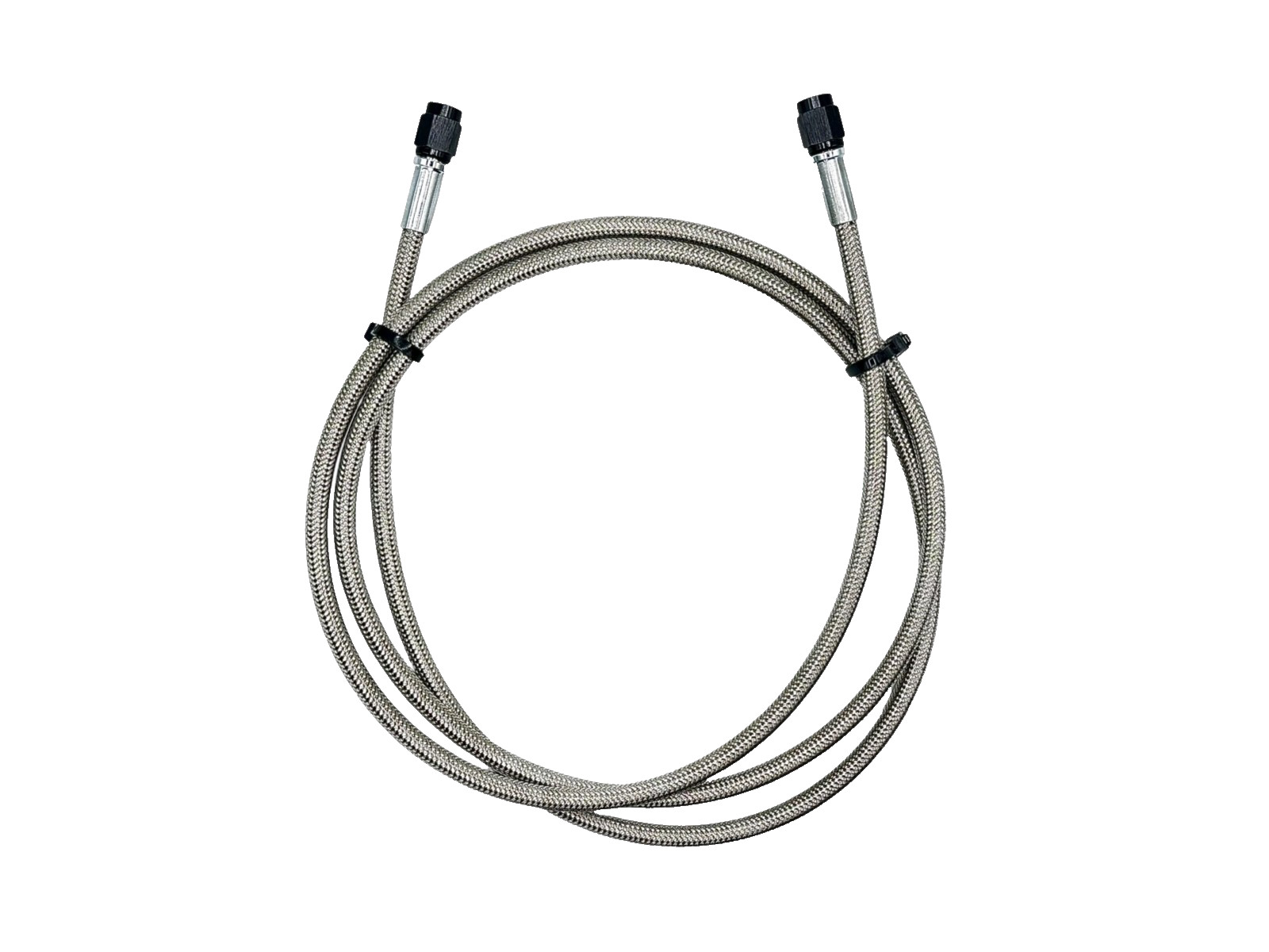 3AN NITROUS OXIDE/FUEL LINE 4 FT STAINLESS STEEL BRAIDED BLACK ENDS