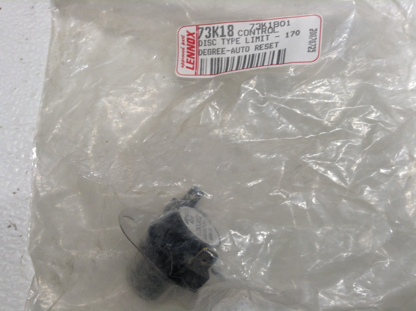 NEW 73K18 Lennox 140-170F Auto Limit Switch OEM 73K1801