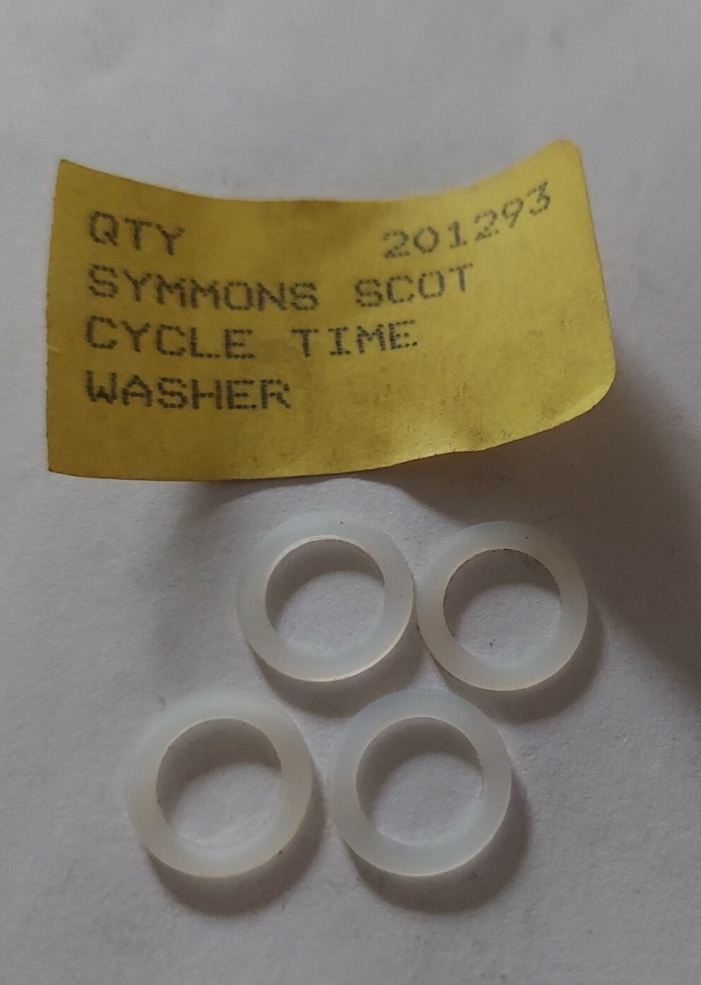 Lot of 4 - SEXAUER P/N 201293.  Symmons Scot LL-28 Cycle Time Washer