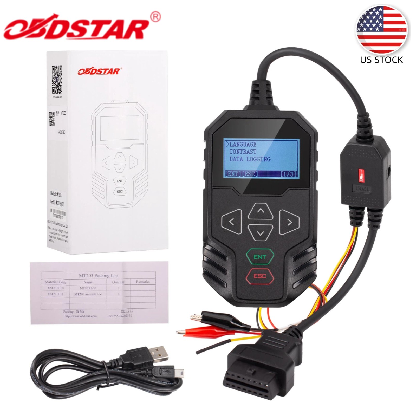 OBDSTAR MT203 CAN Driver/Gateway Simulator Auto Diagnostic Supported Protocols