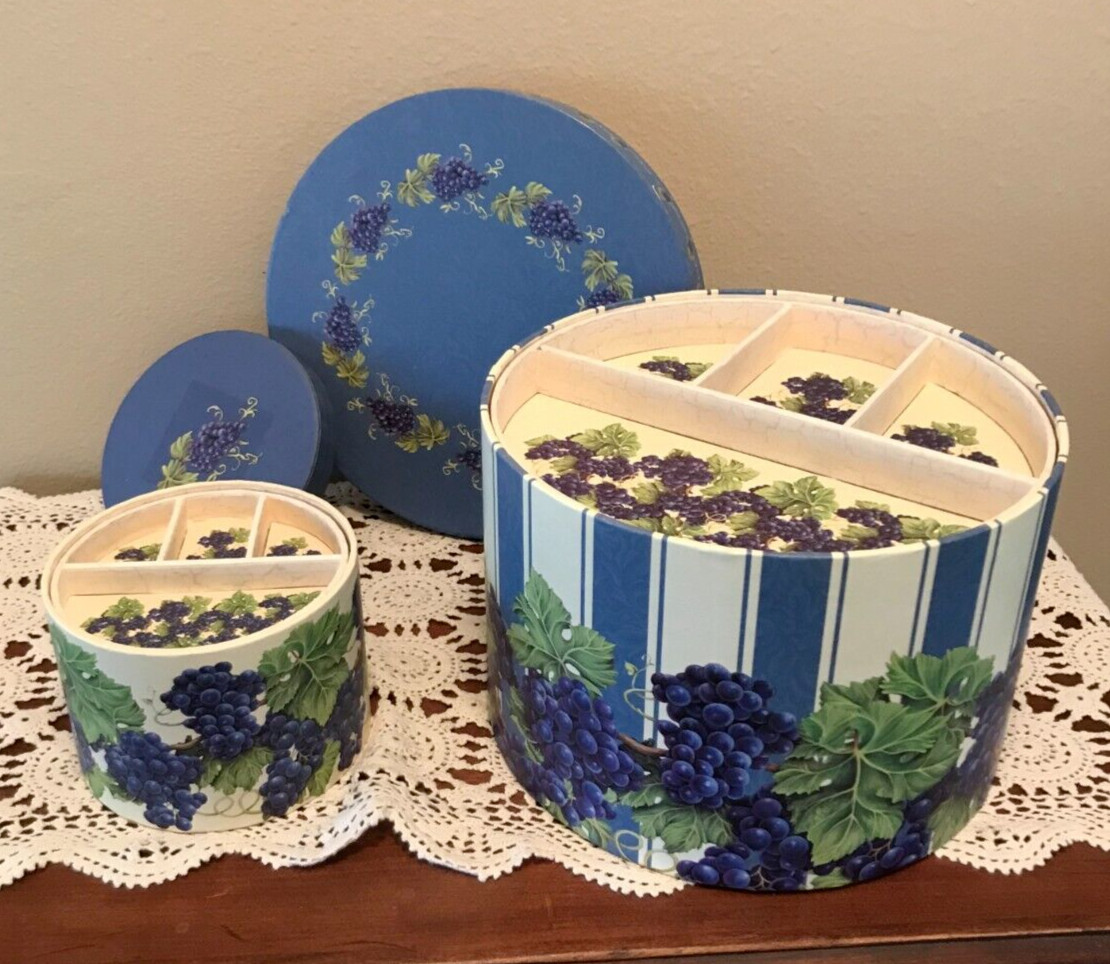 Revelations Vineyard Collection Boxes Set w/Inside Trays & Lids!!