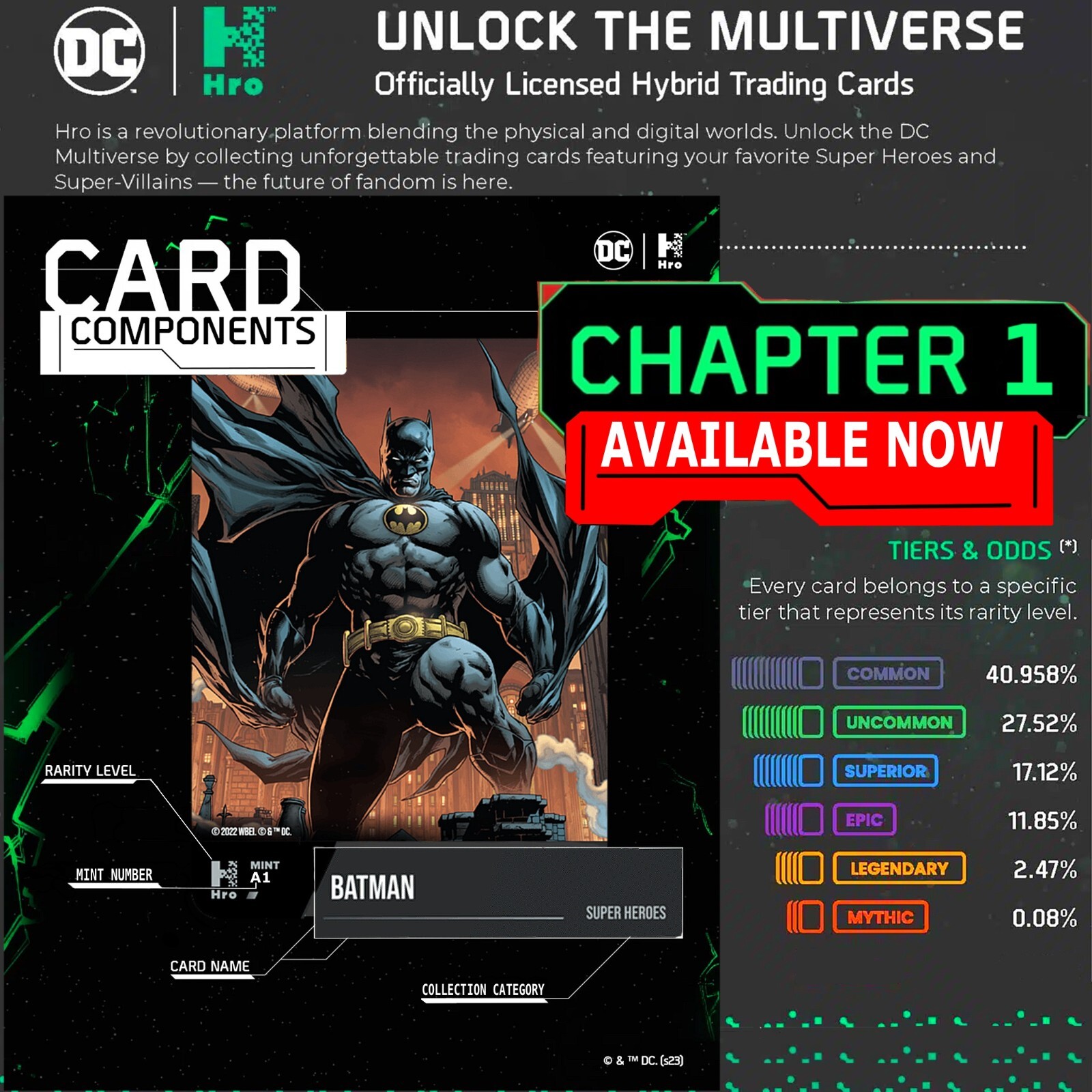 DC Universe Trading Cards - Chapter 1 - YOU PICK CARD Complete Set