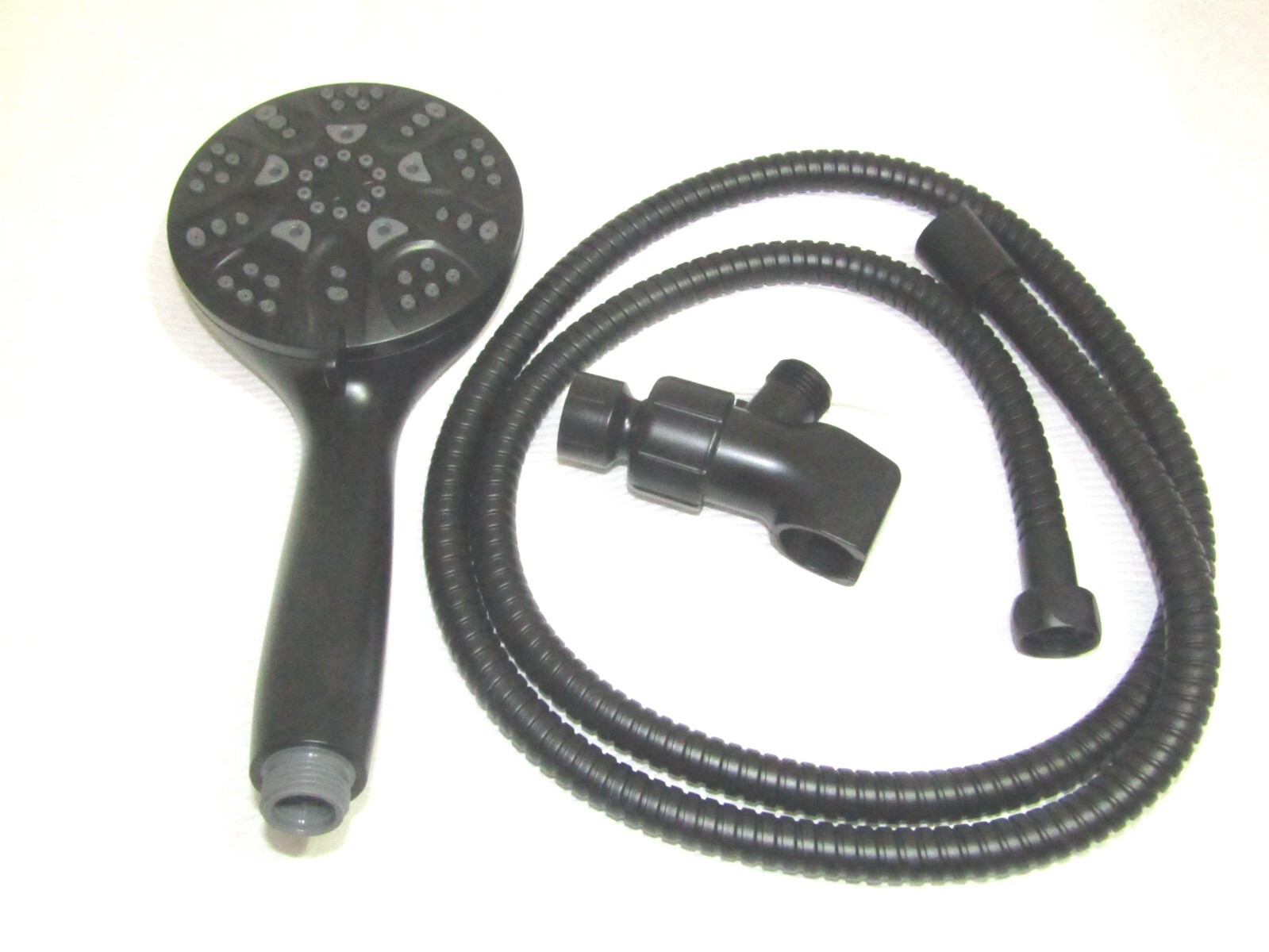 Black Modified High Pressure Shower Head 10.5gpm 6 Settings Hand Held