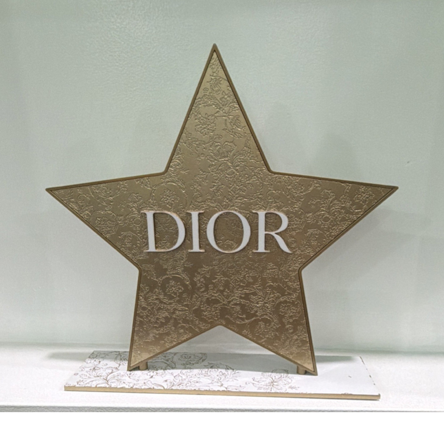 Dior Gold & White Star Sign Store Display Advertising Display Sign 2 stars