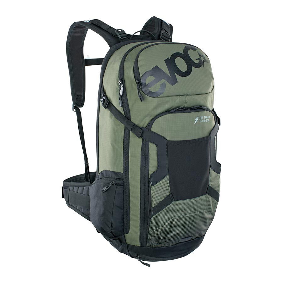 EVOC FR Tour E-Ride 30 Protector Backpack - 26-30L Volume, Dark/Olive Black, M/L