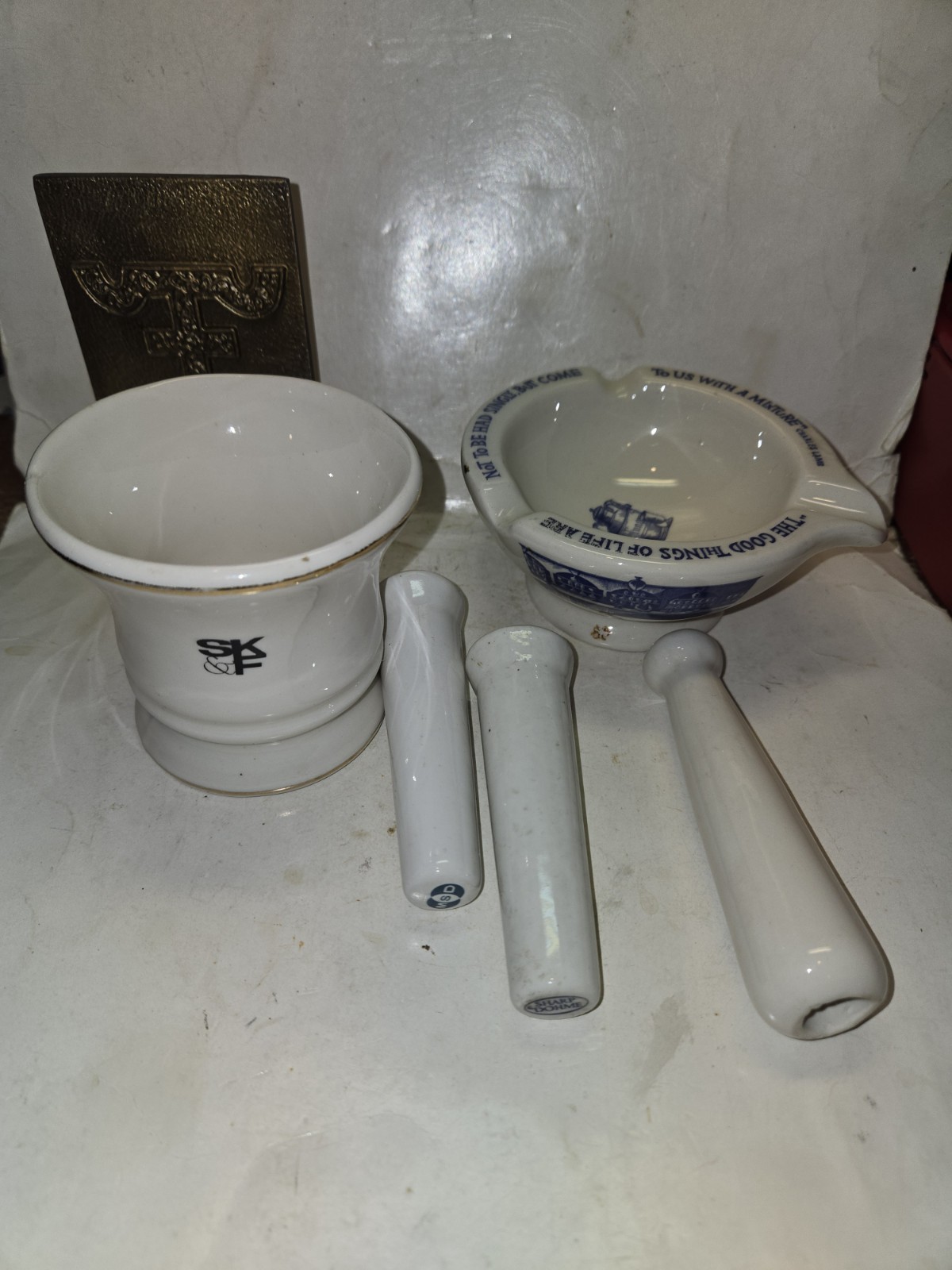 Vintage 60s Pharmaceutical Advertisements,Sharp,Dohme,SK & F,MSD,Mortar,Pestle