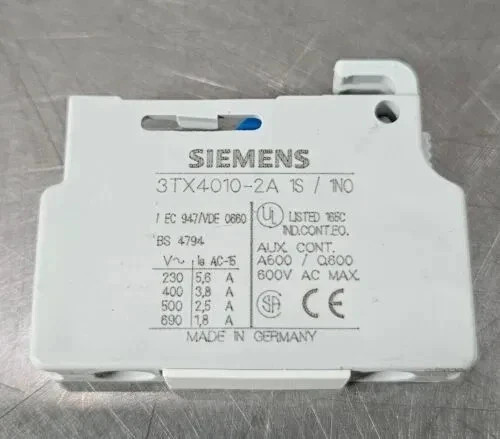 10PCS LOT- Siemens 3TX4010-2A Auxiliary switch block-NEW