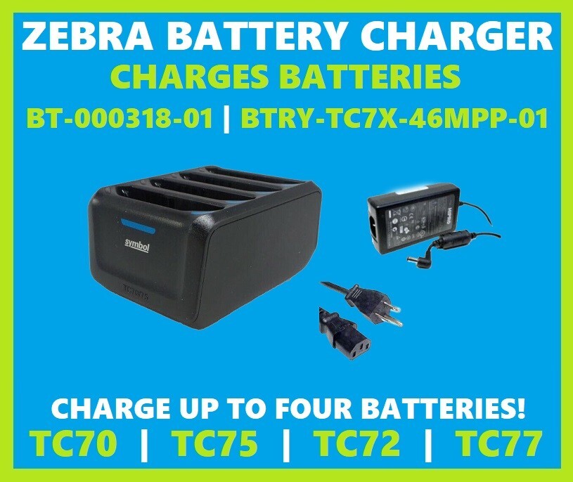 🔥 CHEAPEST Zebra 4 Port Battery Charger TC70 TC75 TC72 TC77, SAC-TC7X-4BTYPP-01