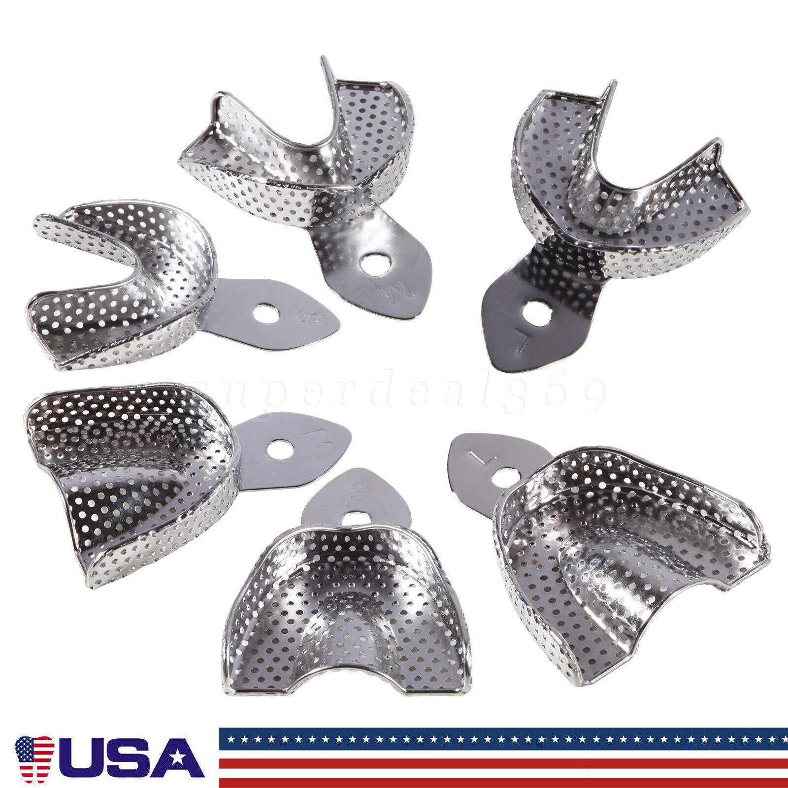Dental Impression Tray 6 pcs sa