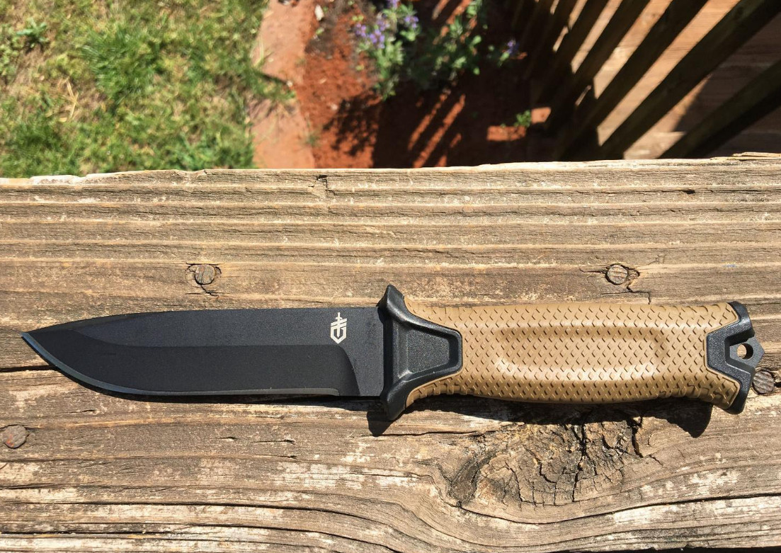 Gerber StrongArm Knife, Coyote Brown Serrated Fixed Blade