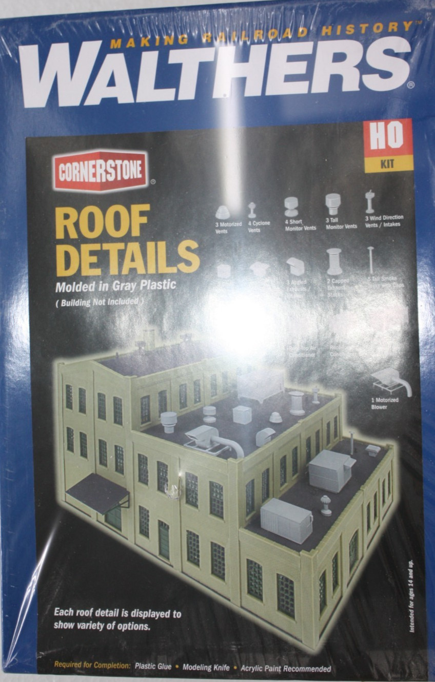Walthers Cornerstone Roof Details Kit HO Scale Sealed NEW - PRICE REDUCED!!