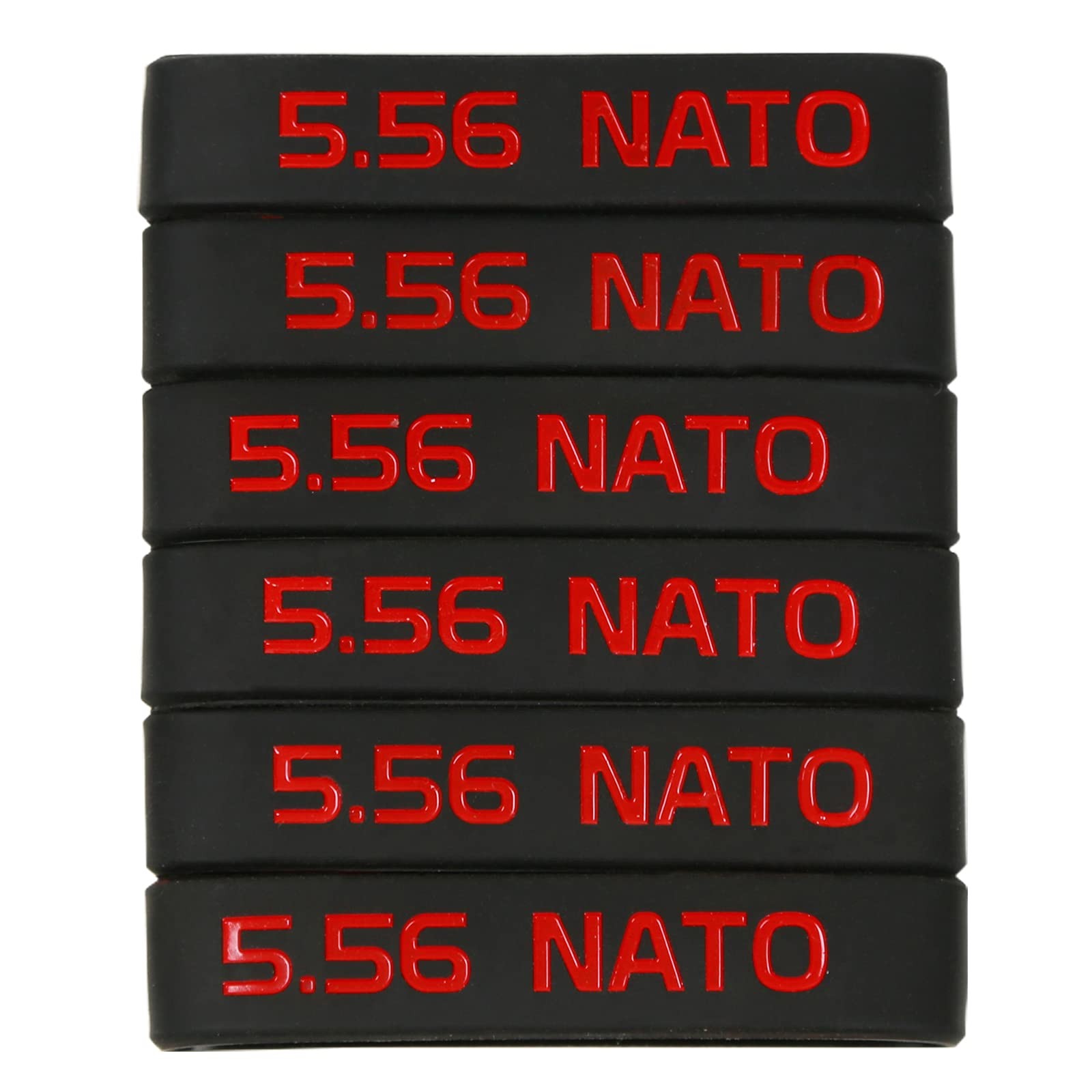 Aolamegs 5.56 Magazine Marking Band 6 Pack 6 Pack, 6 Black-red