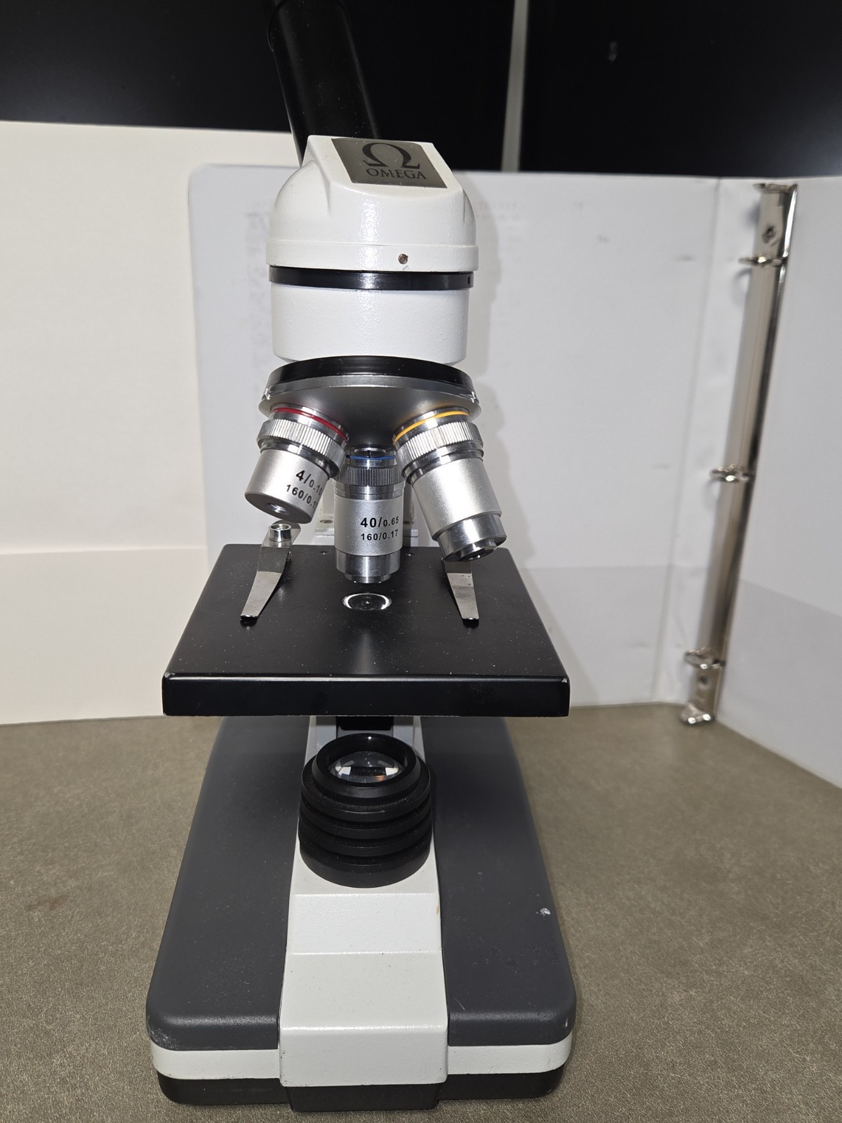 Home Science Tools Monocular Microscope Three Objectives LED MI-1100/ MS-01