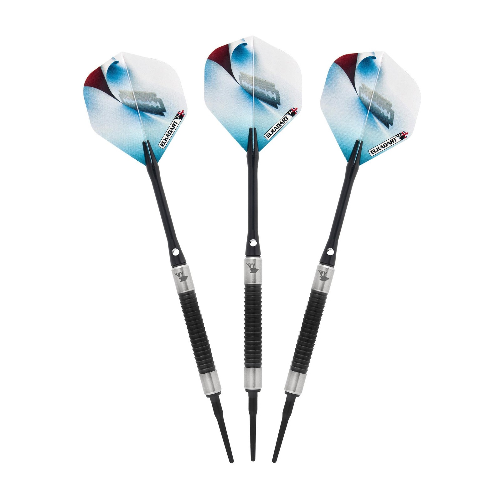 Elkadart unisex adult Full Shark Fin Elkadart Razor 80 Tungsten Soft Tip Darts w
