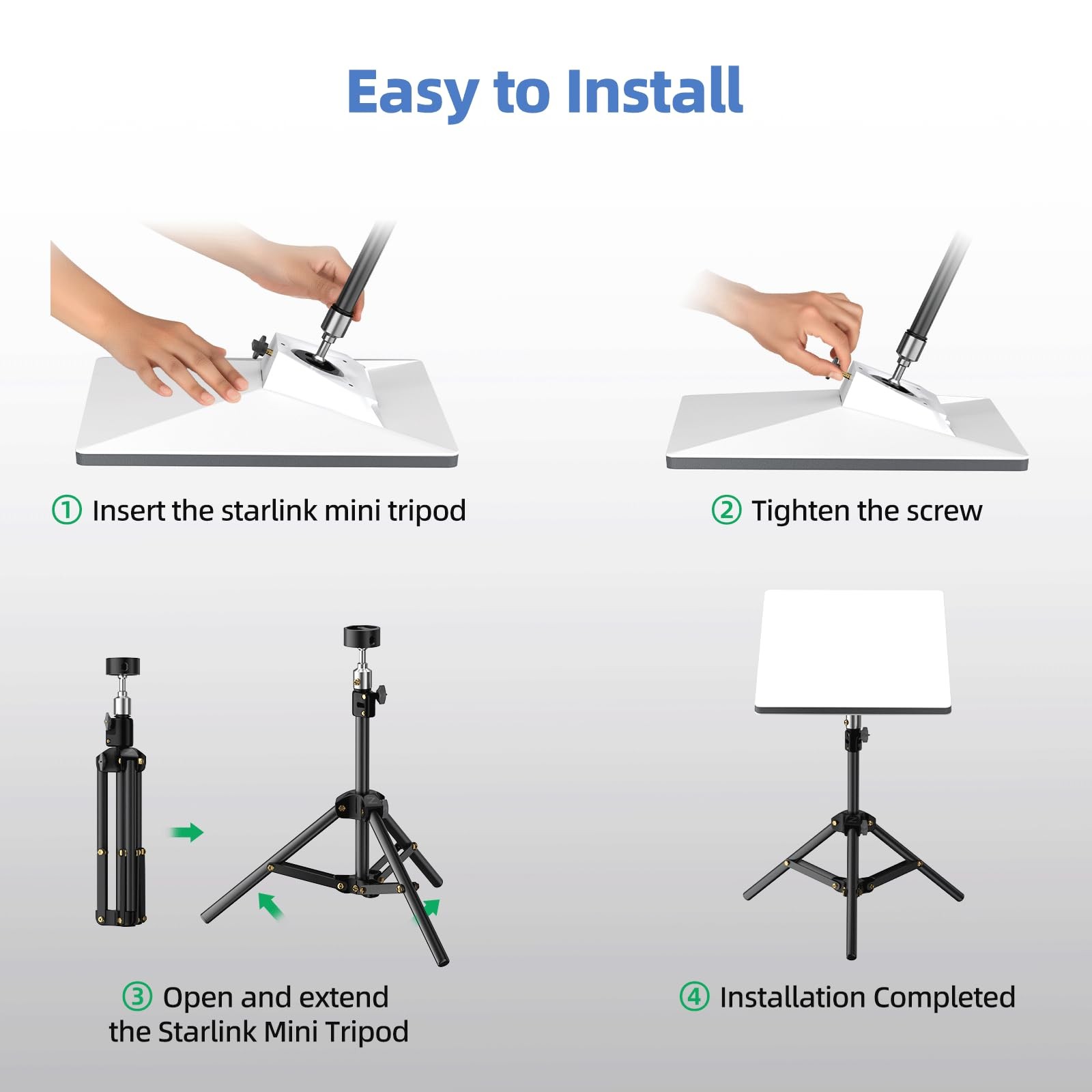 for Starlink Mini Tripod with Adapterfor Both 2025 New&Old Version, Adjustable