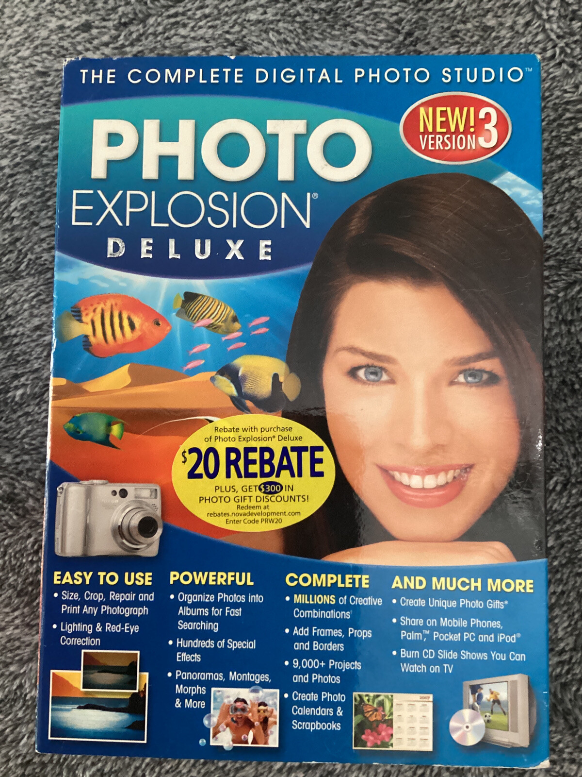 Photo Explosion Deluxe Version 3 CDs & Booklet For Windows 2000 XP Vista