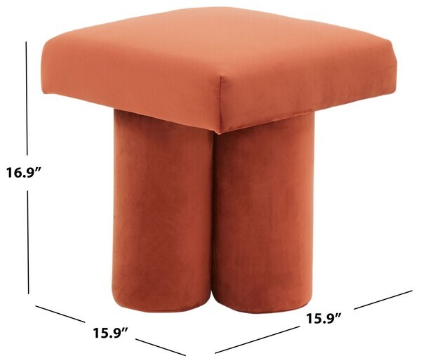 Safavieh DEANGELO VELVET OTTOMAN, Reduced Price 2172726101 SFV5085C