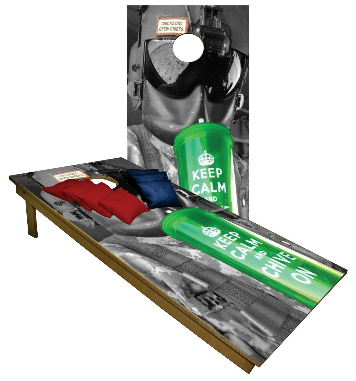 CORNHOLE BEANBAG TOSS GAME w Bags Game Boards Digital  Set