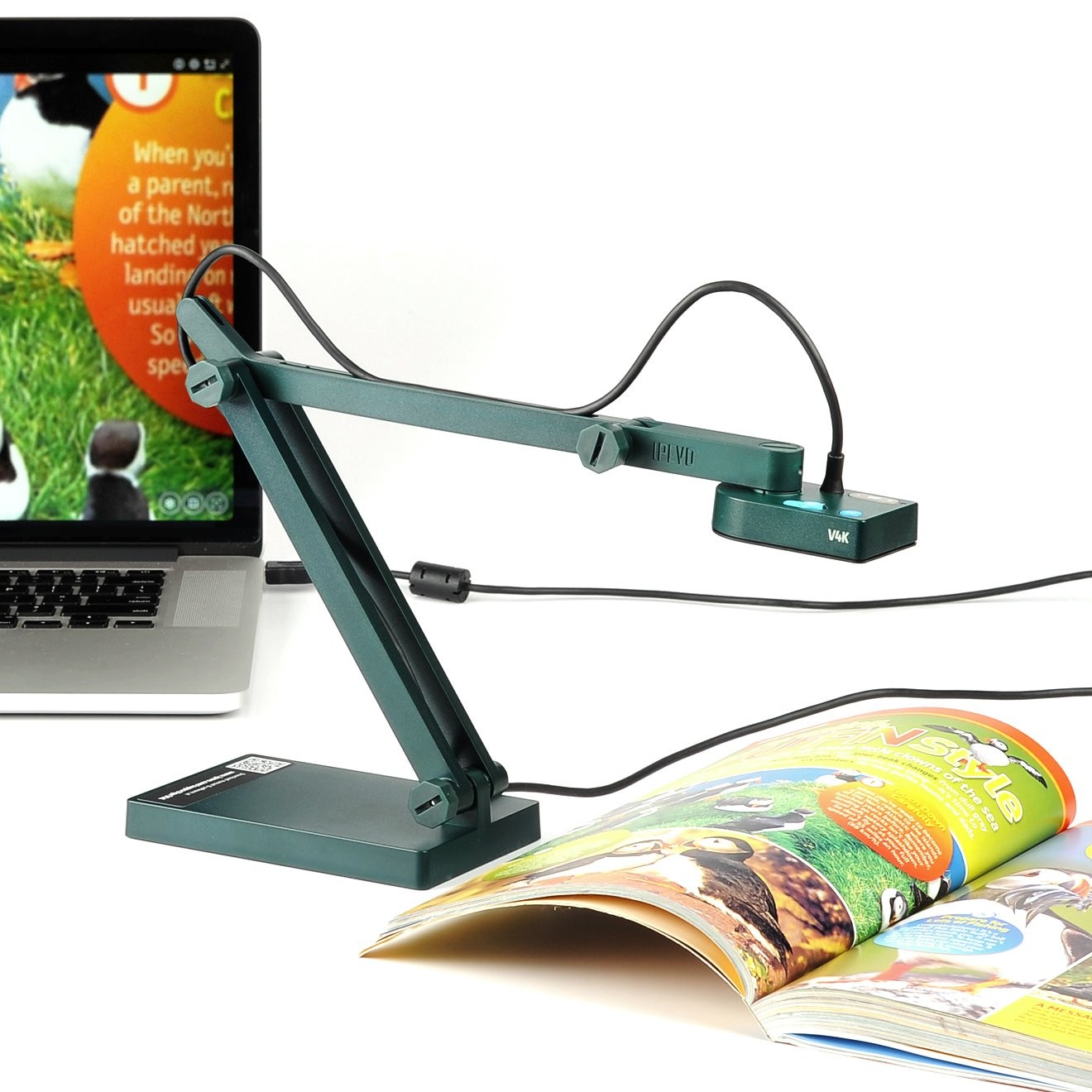 V4K Ultra High Definition 8MP USB Document Camera — Mac OS, Windows, Chromebo...
