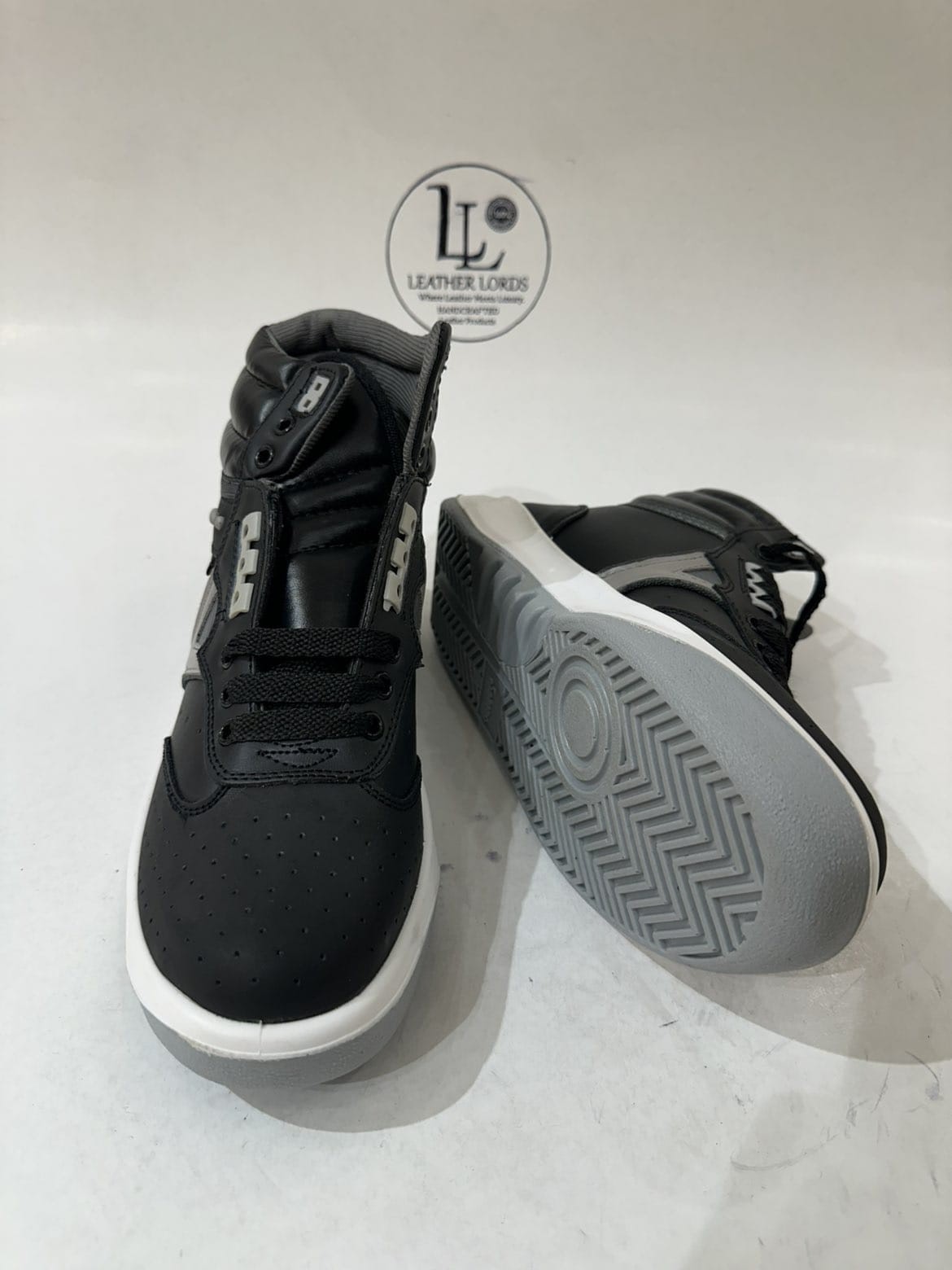 Servis Cheetah High Top Trainers Black & Grey Shoes Afghani Tali Style OG