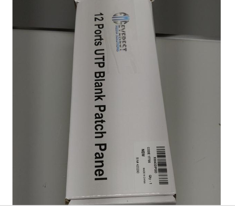 Everest Media 12Port Keystone Patch Panel (1Pack) Removable 6Port Panels