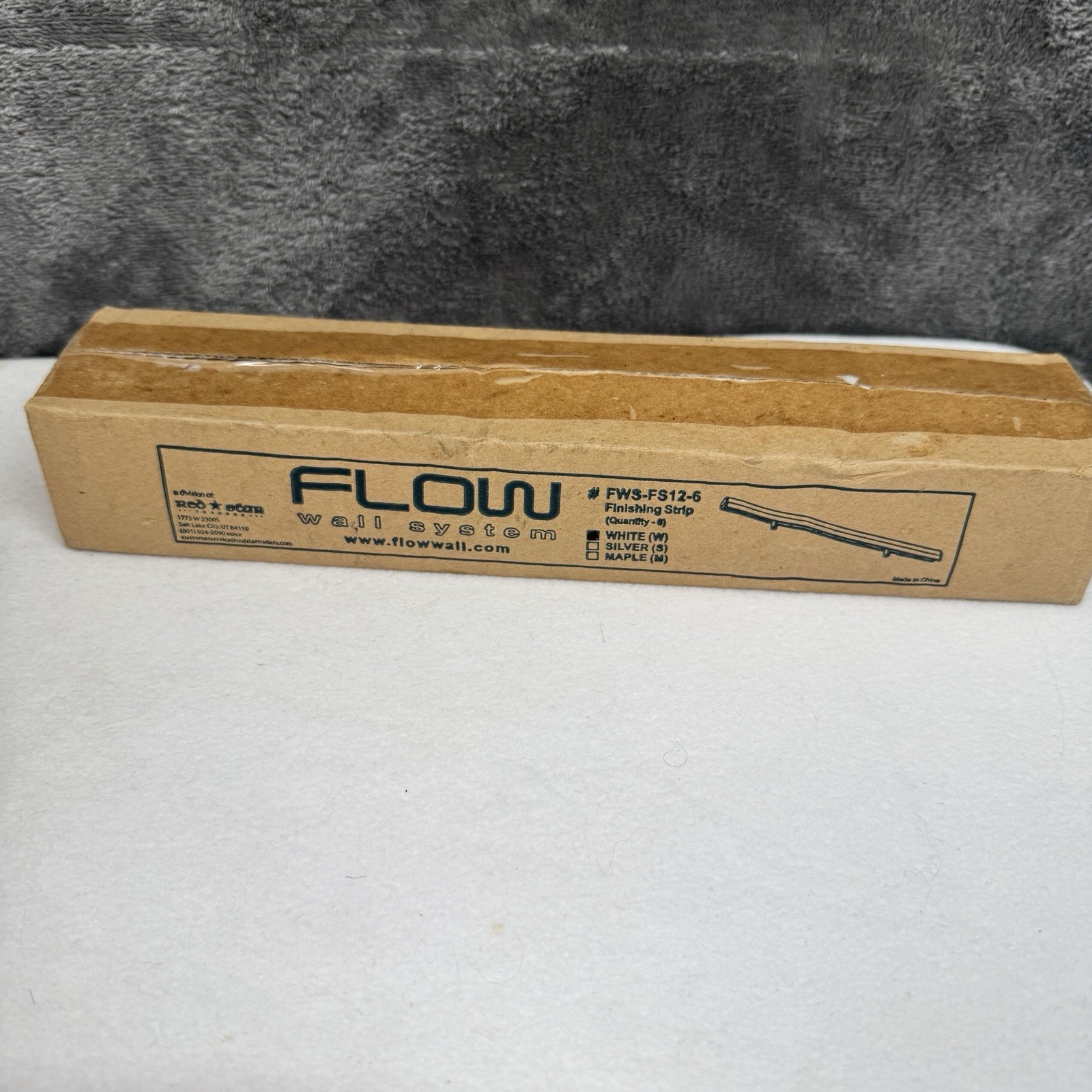 FLOW Wall System Finishing Strip (6 Strips) FWS-FS12-6 White