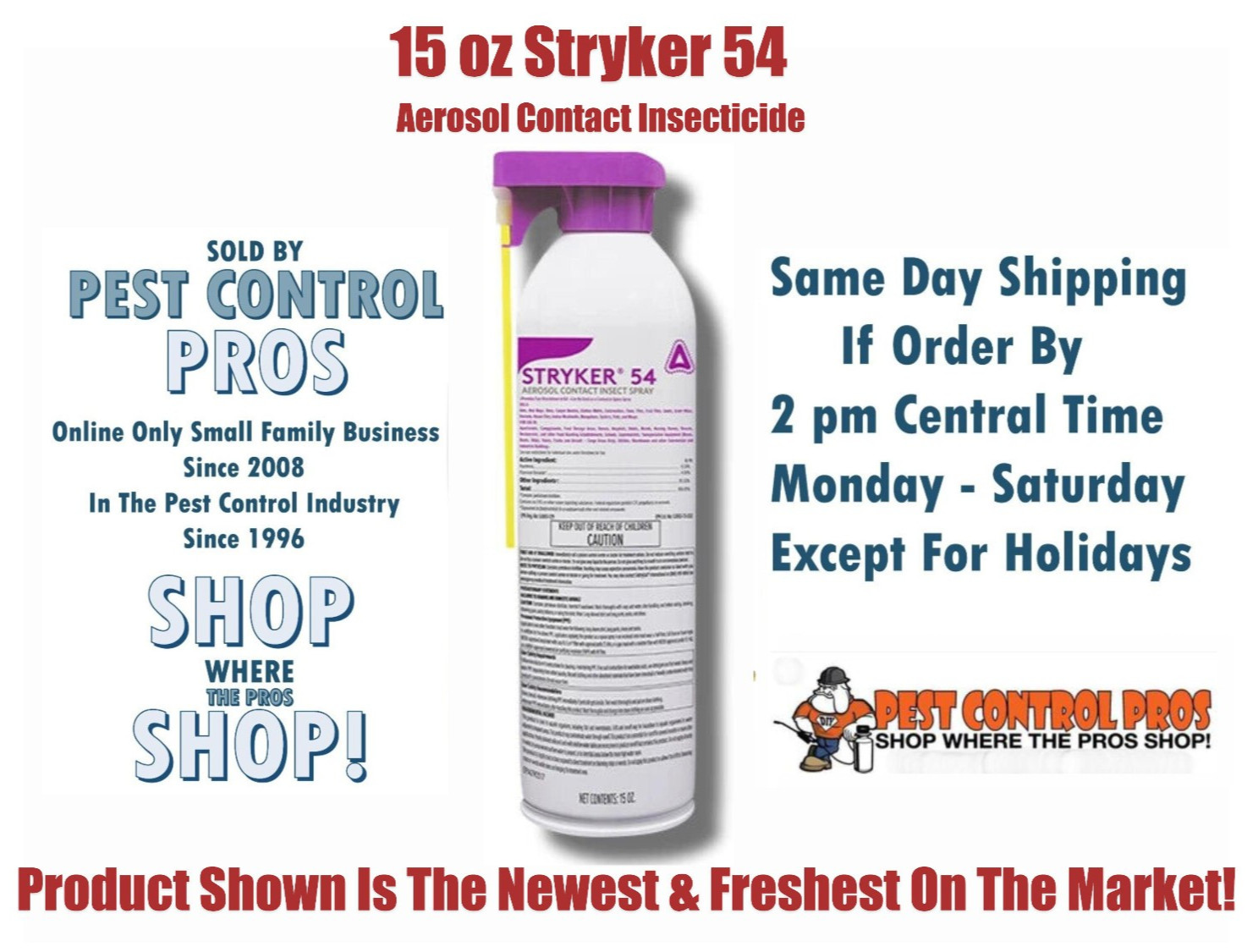 15 oz  Stryker 54 Contact Insecticide Insect Control Ants Bed Bugs Beetles etc.